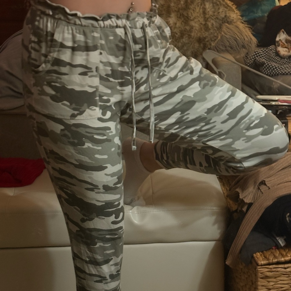 Stylish Gray Camo Joggers
